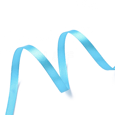 1/4 inch(6mm) Deep Sky Blue Satin Ribbon X-RC6mmY047-1