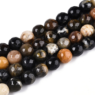 Dyed Natural White Jade Beads Strands G-T139-8mm-60-17-1