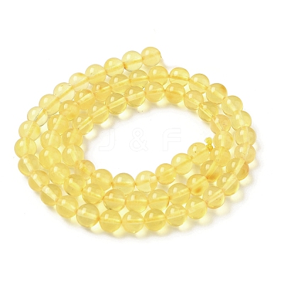 Natural Amber Beads Strands G-L095-B01-5mm-01-1
