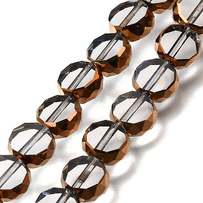 Electroplated Transparent Glass Beads Strands GL-CBA98F0-06C-06-1