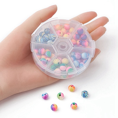 90Pcs 6 Colors Handmade Polymer Clay Beads CLAY-YW0001-80-1