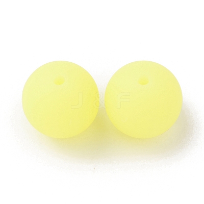 Luminous Round Food Grade Silicone Beads SIL-TAC0007-04D-1