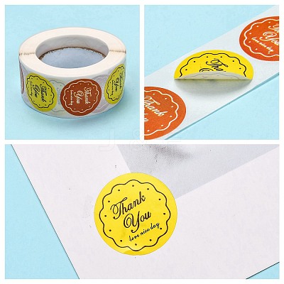 1 Inch Thank You Stickers LS-DIY-G013-A15-1