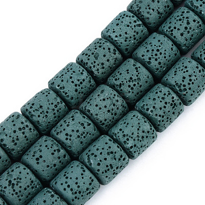 Synthetic Lava Rock Beads Strands G-S359-171F-1