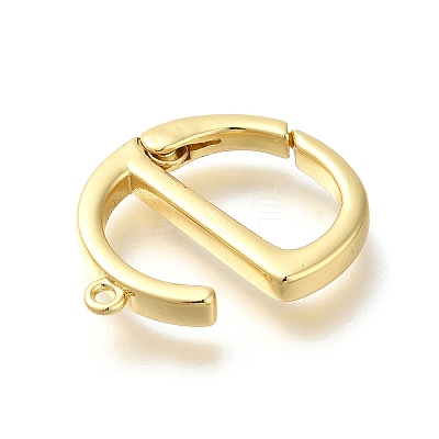 Rack Plating Brass Spring Gate Rings KK-Z086-53G-01-1