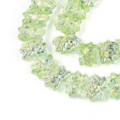 Baking Paint Electroplate Transparent Glass Beads Strands EGLA-N020-04G-1