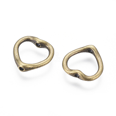 Tibetan Style Heart Bead Frames MLF11198Y-NF-1