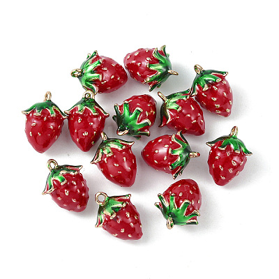 Brass Enamel Charms KK-G462-28LG-1