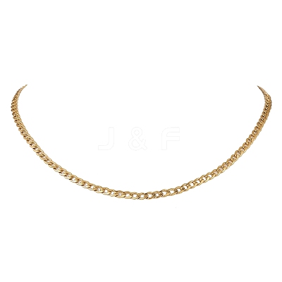 3.5MM 304 Stainless Steel Curb Chain Necklaces for Women NJEW-JN05584-1