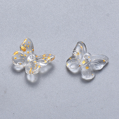 Transparent Spray Painted Glass Charms X-GLAA-T016-22D-1