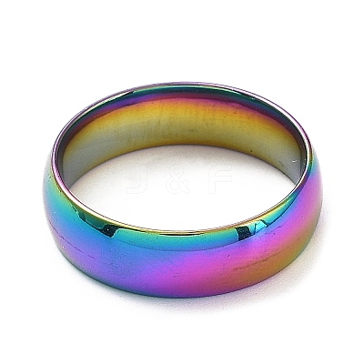 Ion Plating(IP) 304 Stainless Steel Flat Plain Band Rings STAS-I160-A-17mm-M-1