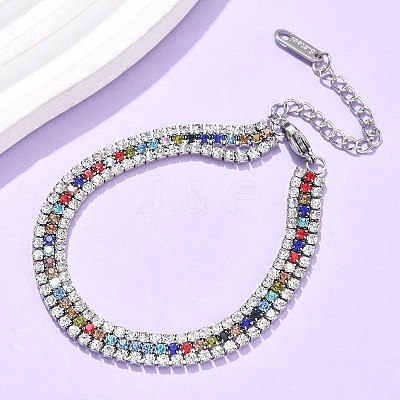 304 Stainless Steel Multi-strand Bracelets BJEW-C103-05P-1