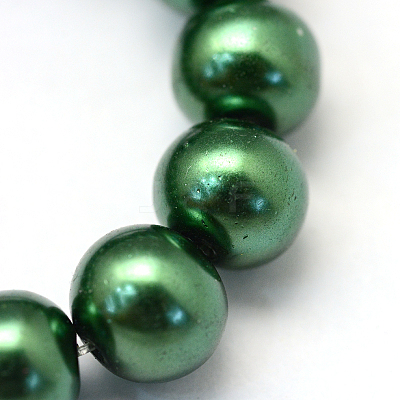 Baking Paint Pearlized Glass Pearl Round Bead Strands HY-Q003-10mm-71-1