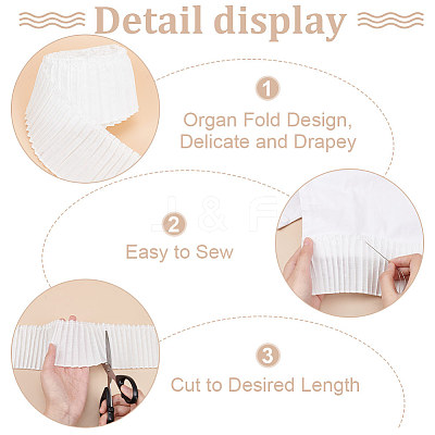 5 Yards Polyester Pleated Ribbon OCOR-FG0002-02A-1