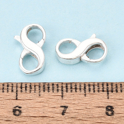 925 Sterling Silver Double Opening Lobster Claw Clasps STER-T008-73S-01-1
