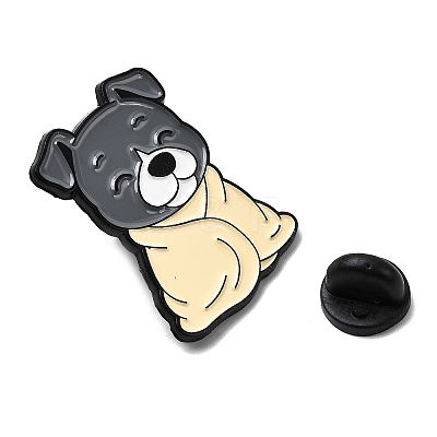 Bulldog with Blanket Enamel Pins LS-JEWB-I055-04EB-04-1