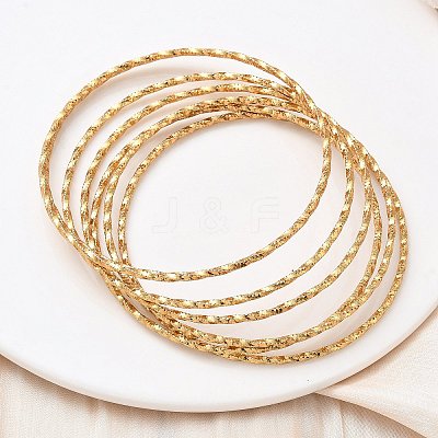 7Pcs 304 Stainless Steel Bangles for Women BJEW-C132-04G-1