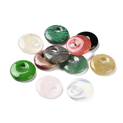 Natural & Synthetic Mixed Gemstone Pendants G-K357-05-1