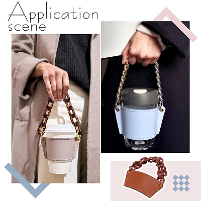 PU Leather Heat Resistant Reusable Cup Sleeve AJEW-WH0240-85A-1