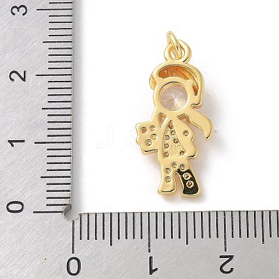 Brass Micro Pave Cubic Zirconia Pendants KK-P292-21H-G-1