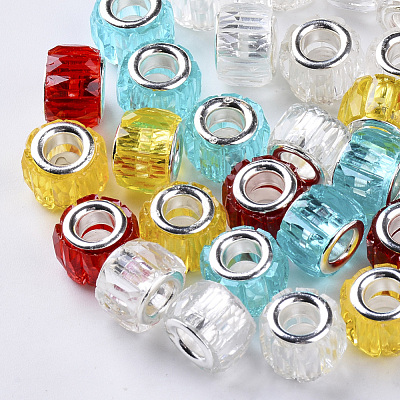 Transparent Resin European Beads RPDL-Q023-A-C-1