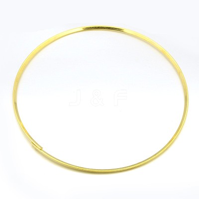 Brass Choker Collar Necklace Making BJEW-F132-02G-1
