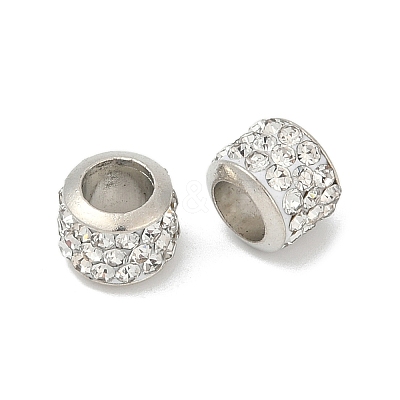 Alloy Rhinestone Clay Pave Beads ALRI-D300-01P-02-1