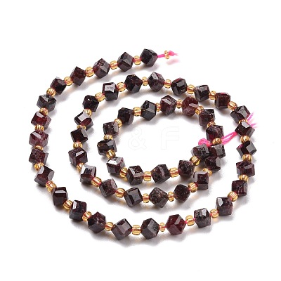 Natural Garnet Beads Strands G-P463-38-1
