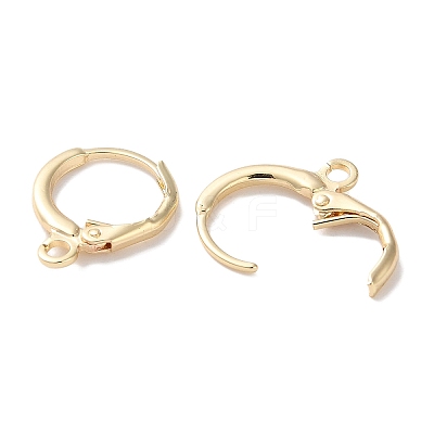 Rack Plating Brass Hoop Earring Settings KK-F090-14LG-1