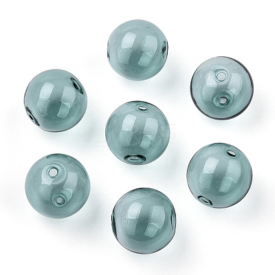 Transparent Blow High Borosilicate Glass Globe Beads LS-GLAA-T003-09E-1