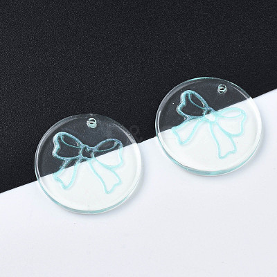 Transparent Resin Pendants RESI-N030-006A-1