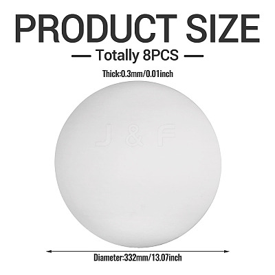Disposable Round Paper Placemat AJEW-TAC0030-036A-1