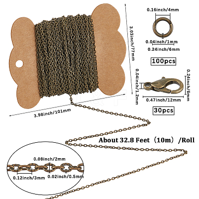 DIY Iron Chains Necklaces Making Kits DIY-SC0029-14E-1
