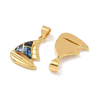 Brass Enamel Pendants KK-H534-04G-1