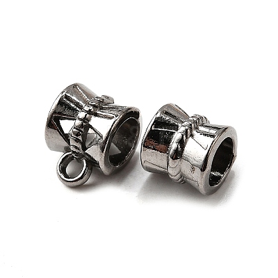 Tibetan Style Alloy Tube Bails TIBE-30047-B-NR-1