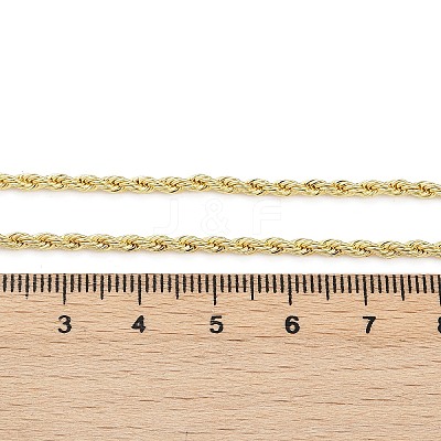 Brass Twist Rope Chains Necklace for Women X-NJEW-P265-15G-1