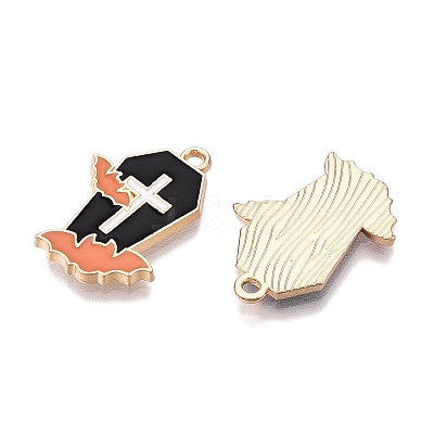 Halloween Theme Rack Plating Alloy Enamel Pendants ENAM-N056-357B-1
