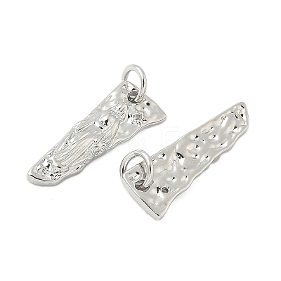 Brass Micro Pave Clear Cubic Zirconia Pendants KK-B139-24A-P-1