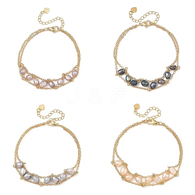 Brass Cable Chains Bracelets BJEW-JB14220-1