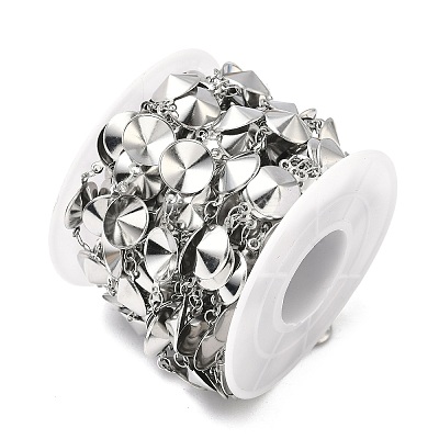 304 Stainless Steel Rhinestone Cup Chains CHS-K023-08B-P-1