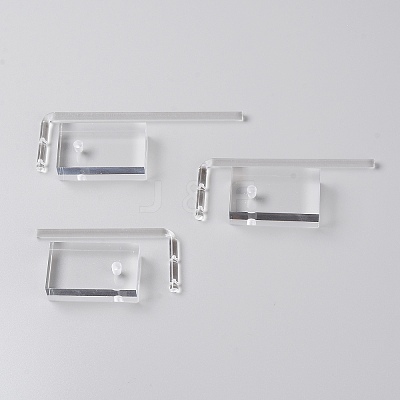 3Pcs L Shaped Acrylic Earring Displays Sets EDIS-WH0011-03-1