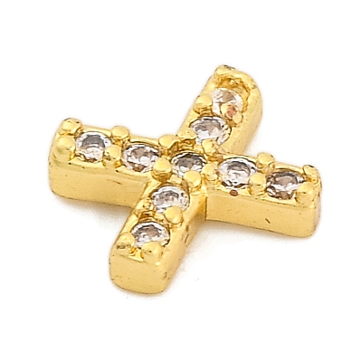 Rack Plating Brass Micro Pave Cubic Zirconia Cabochons KK-F874-04G-X-1