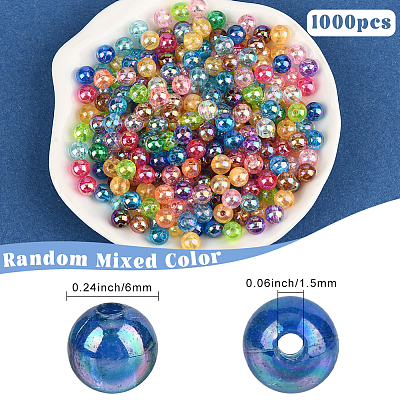 Eco-Friendly Transparent Acrylic Beads OACR-PA0001-30A-01-1