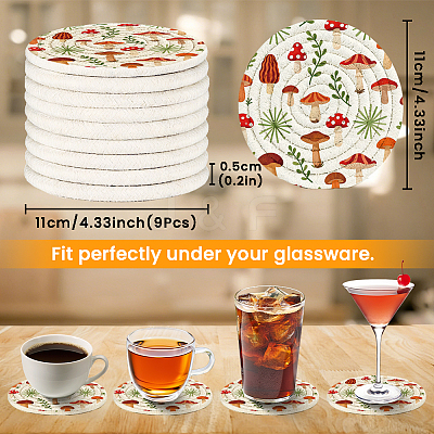Polyester & Cotton Woven Coasters AJEW-WH0874-001-1