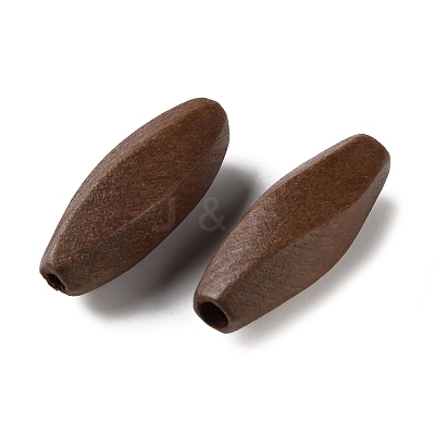 Spray Painted Wooden European Beads WOOD-A029-03-1