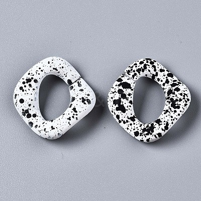 Spray Painted CCB Plastic Linking Rings LS-CCB-Q091-019A-1