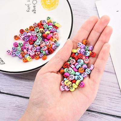 Opaque Acrylic Beads MACR-YW0001-22B-1