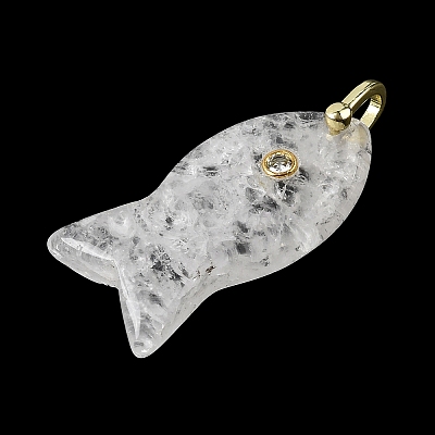 Natural Quartz Crystal Pendants KK-D021-05J-G-1