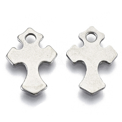 Non-Tarnish 201 Stainless Steel Tiny Cross Charms LS-STAS-R116-090-1