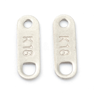 Tarnish Resistant 201 Stainless Steel Chain Tabs STAS-G245-10-1